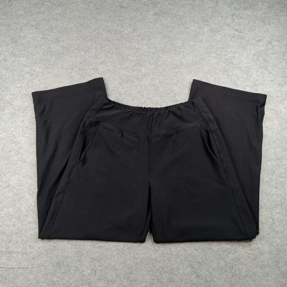 KiraGrace Pants Womens Medium Black Wide Leg Sweatpants Yoga Athletic‎ Lounge